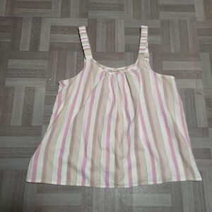 a.n.a Pink and Beige Striped Top
